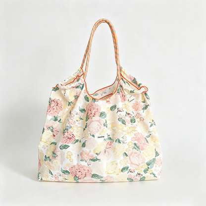 Floral Print Reusable Tote Bag