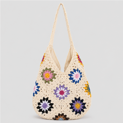 Sunflower Knitting Shoulder Bag