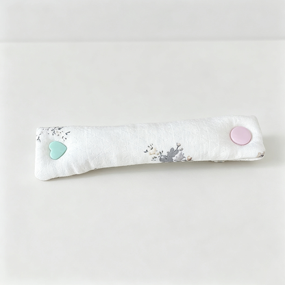 Floral Print Snap Closure Data Cable Organizer