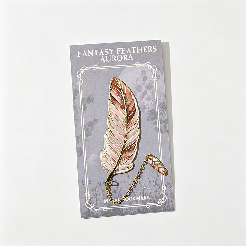 Feather Tassel Metal Bookmark