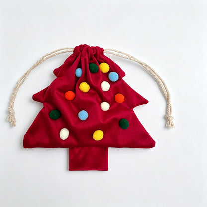 Pom Pom Tree Drawstring Pouch