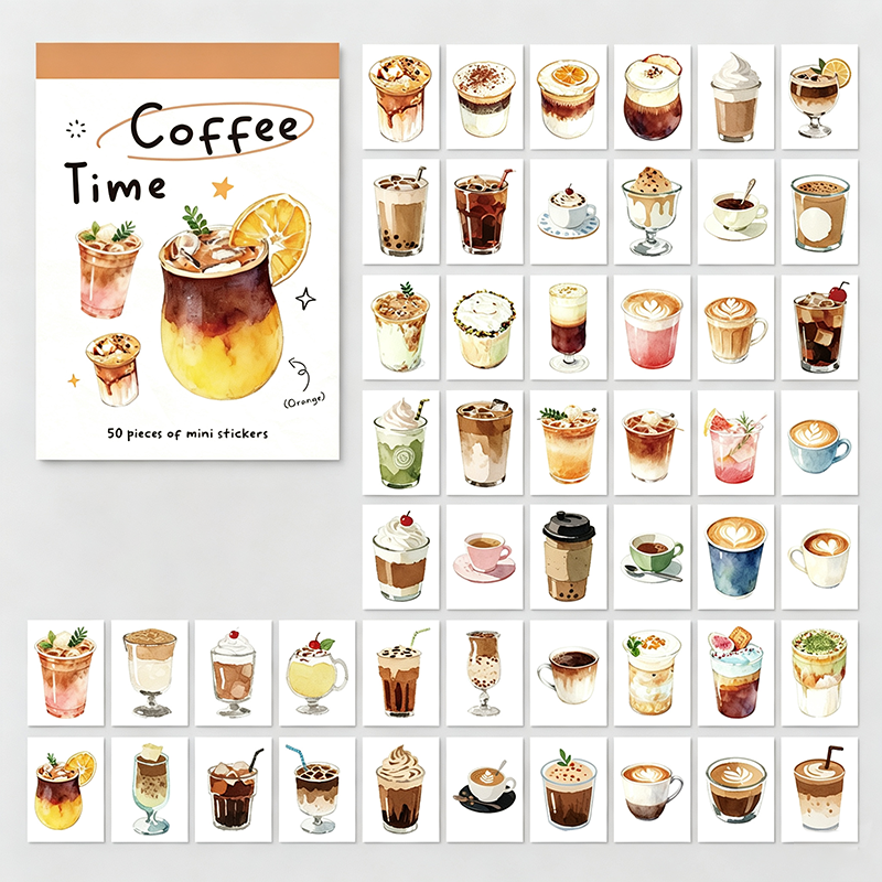 Drink Themed Paper Sticker Set