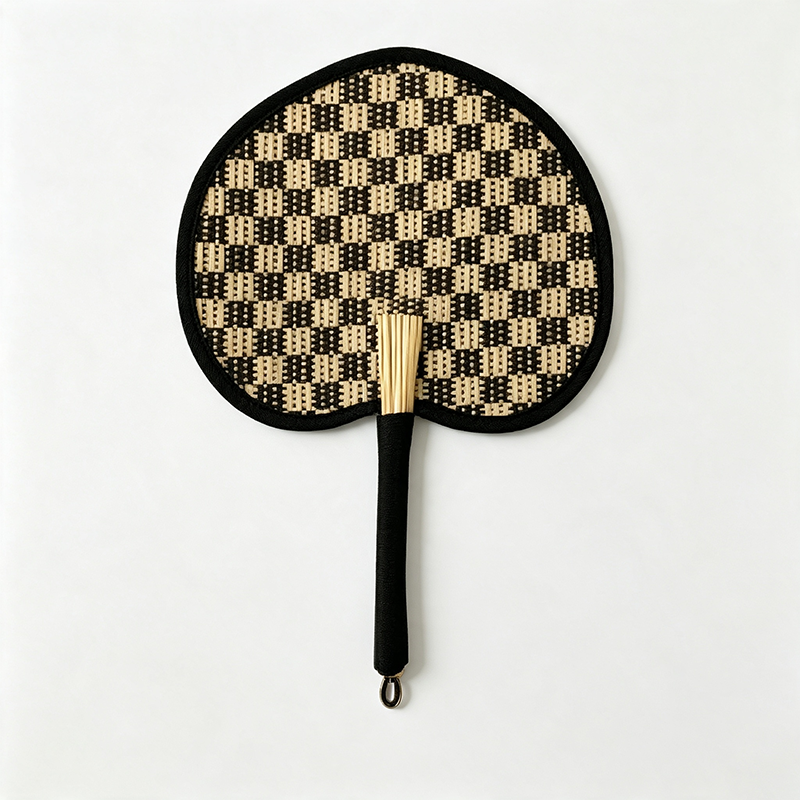 Woven Wheat Straw Hand Fan