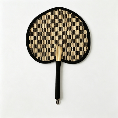 Woven Wheat Straw Hand Fan
