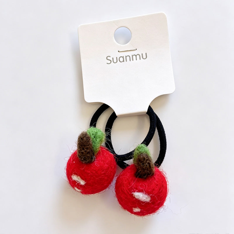 Felt Fruit Shape Hair Tie Set