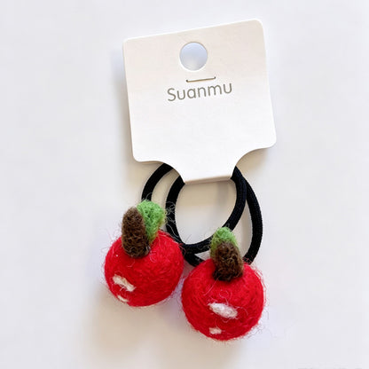 Felt Fruit Shape Hair Tie Set