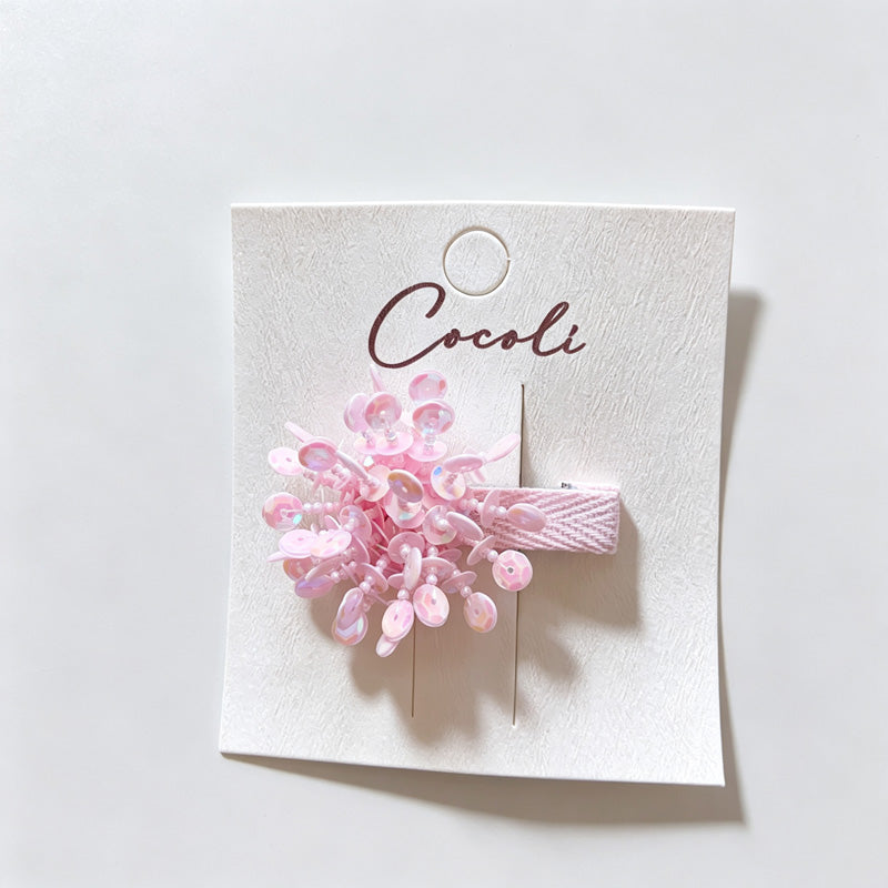 Multicolor Beaded Flower Hair Clip