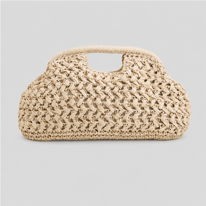 Woven Handle Crochet Clutch