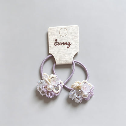 Colorful Beaded Flower Shape Hair Tie