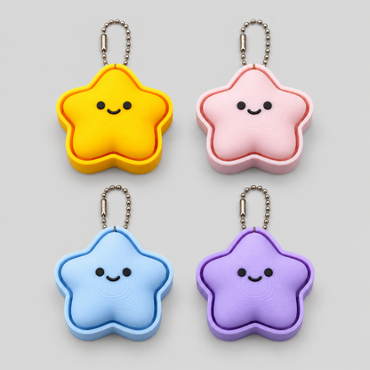 Star Shape Clicker Stress Keychain