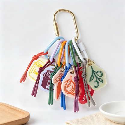Vegetable Shape Bag Charm Keychain