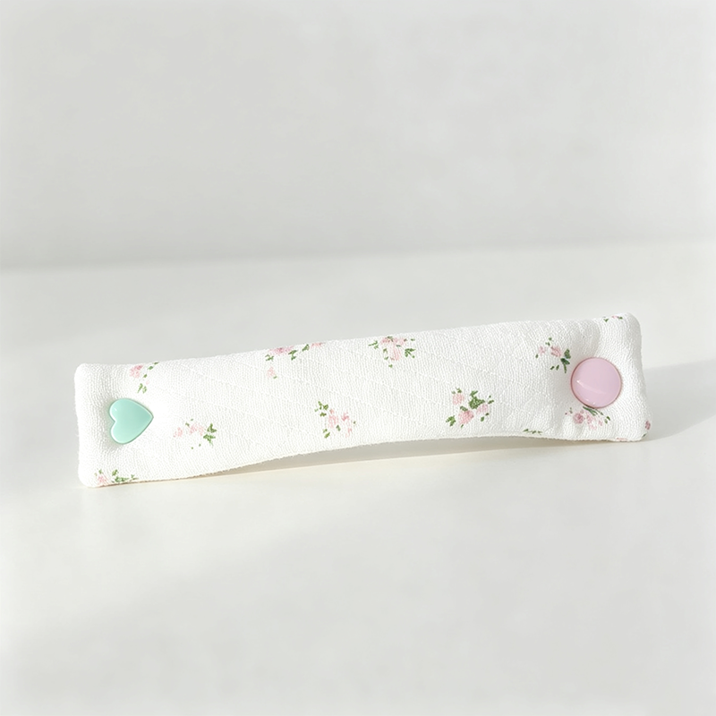 Floral Print Snap Closure Data Cable Organizer