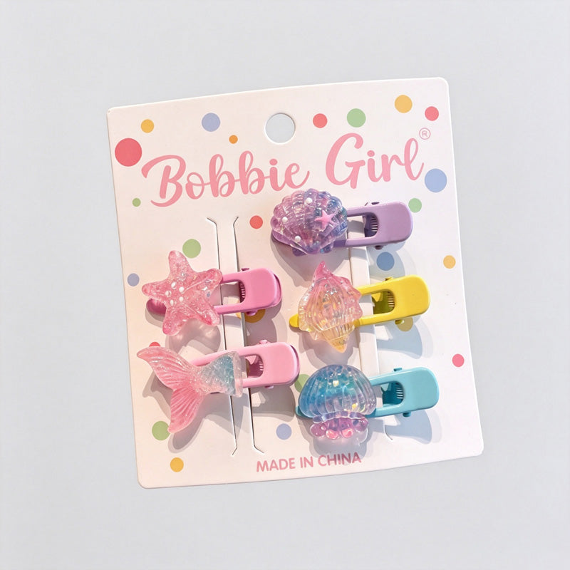 Animal Resin Hair Clips Set