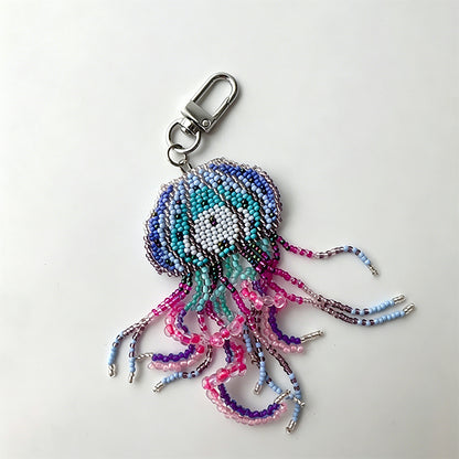 Beaded Jellyfish Keychain