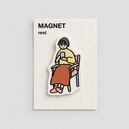 Daily Life Pattern Acrylic Fridge Magnet