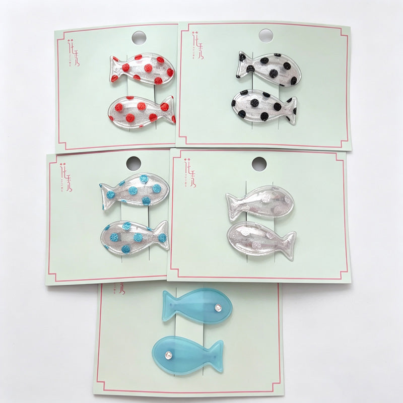 Fish Shape Dot BB Hair Clips