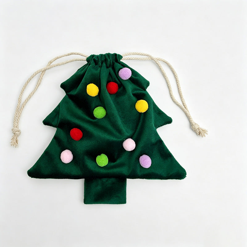 Pom Pom Tree Drawstring Pouch