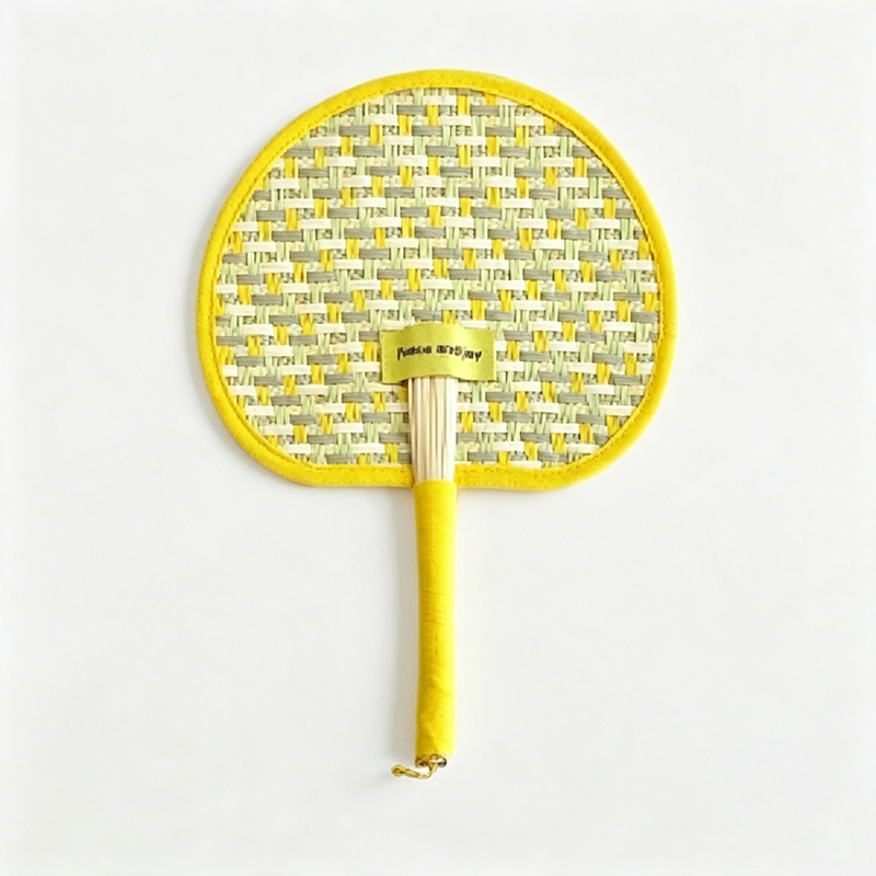 Woven Wheat Straw Hand Fan