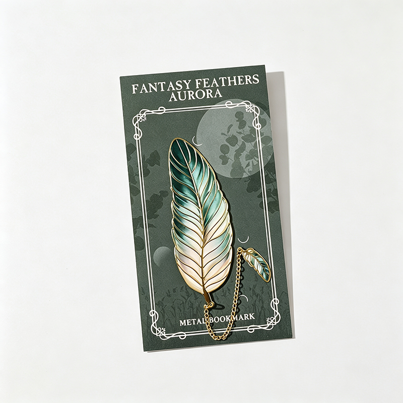 Feather Tassel Metal Bookmark