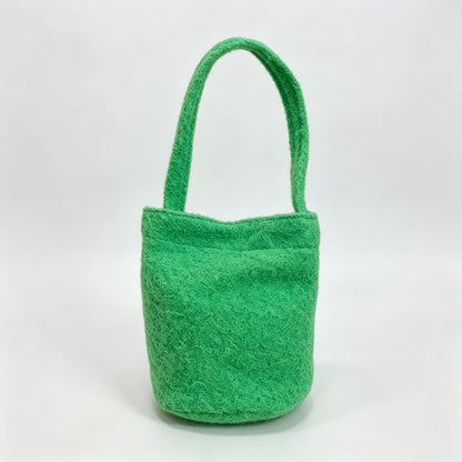 Fuzzy Fleece Handle Bag