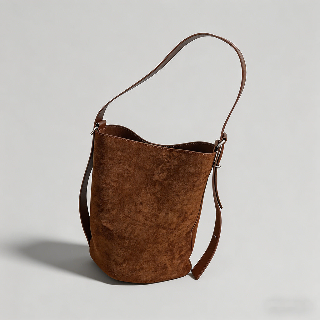 Vintage Suede Bucket Bag - Shopdayla Wholesale - #6946