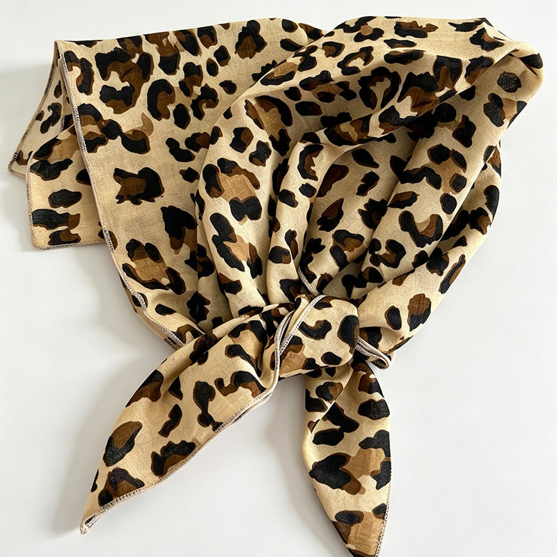 Floral Pattern Square Neck Scarf