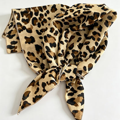 Floral Pattern Square Neck Scarf