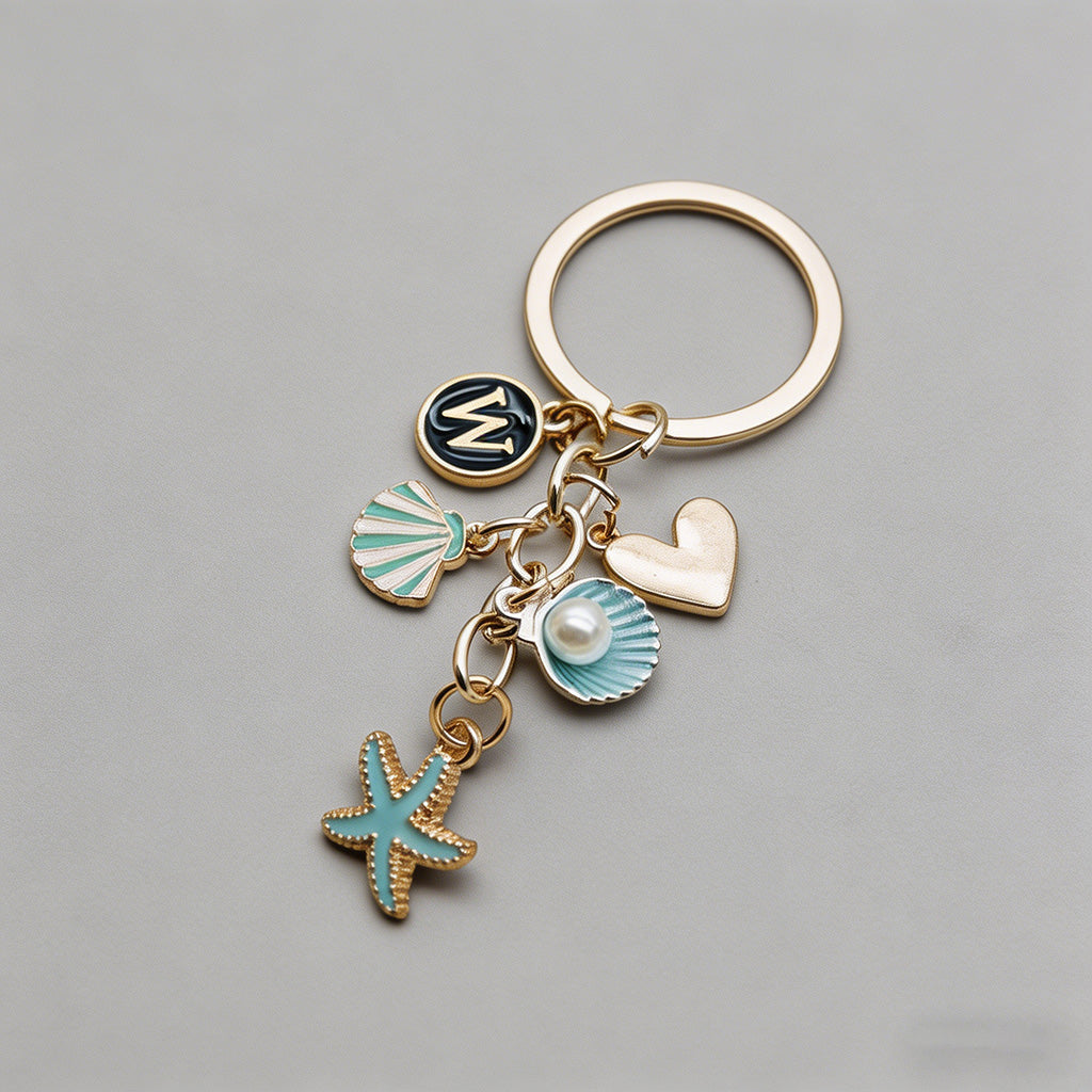 Beach Theme Enamel Keychain