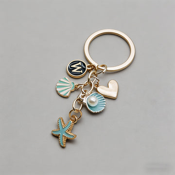 Beach Theme Enamel Keychain