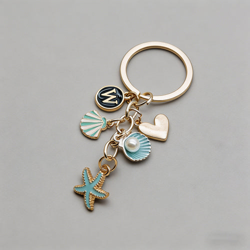 Beach Theme Enamel Keychain - Shopdayla Wholesale - #7922