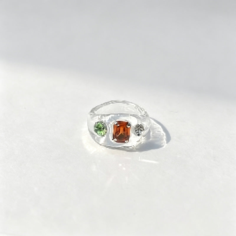 Geometric Rhinestone Ring