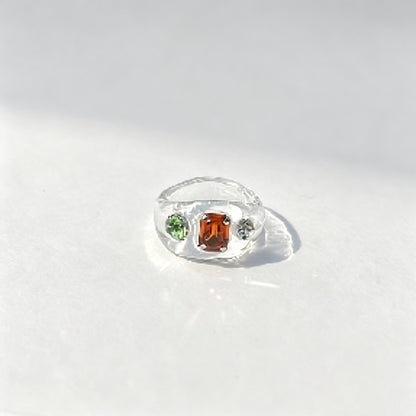 Geometric Rhinestone Ring