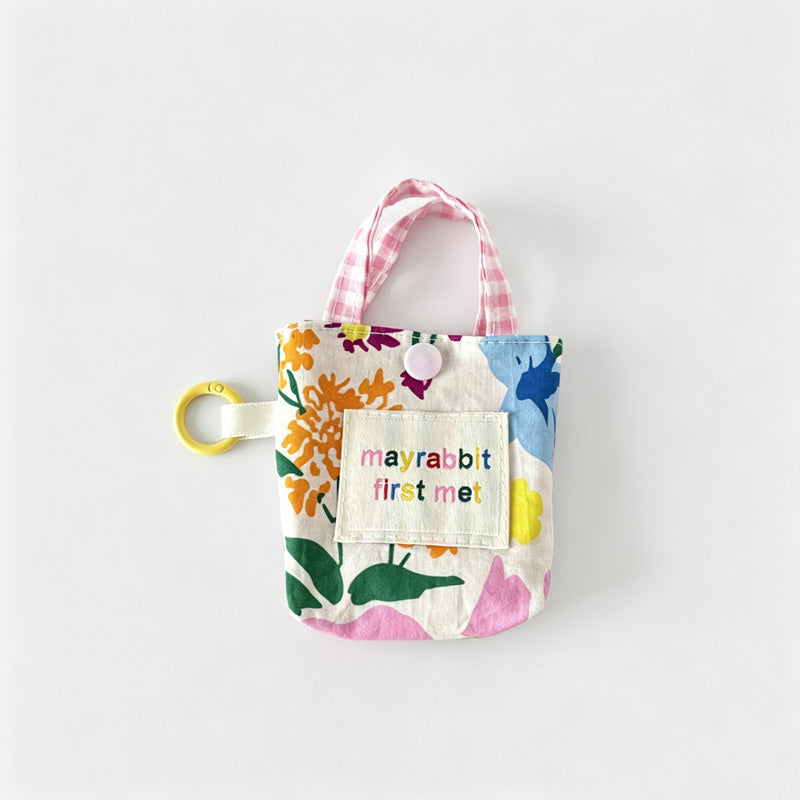 Floral Mini Tote Key Pouch