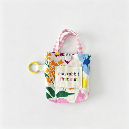 Floral Mini Tote Key Pouch