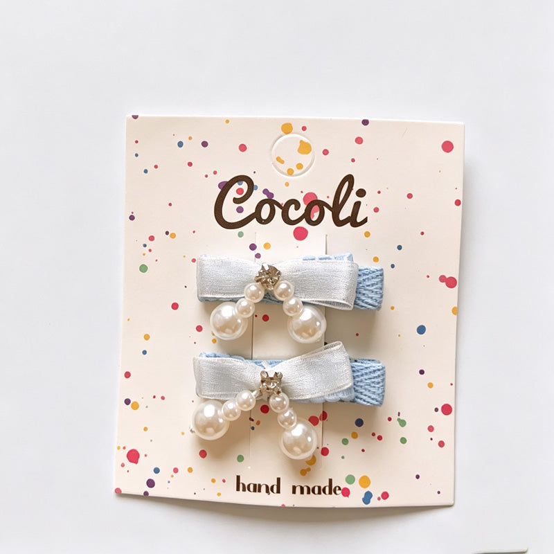 Lace Grid Print BB Hair Clips