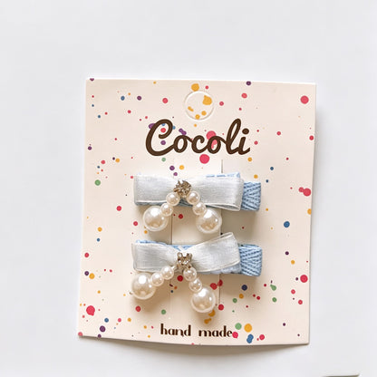 Lace Grid Print BB Hair Clips