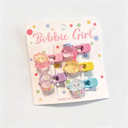 Animal Resin Hair Clips Set
