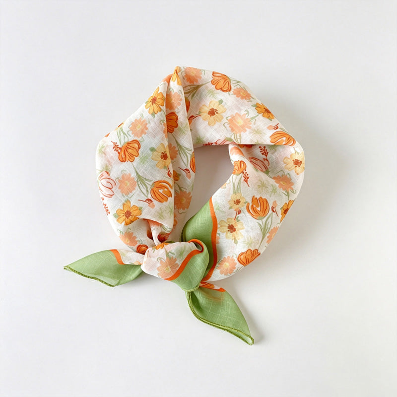 Print Floral Neck Head Bandana