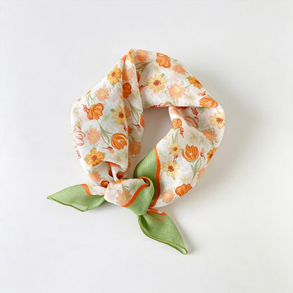 Print Floral Neck Head Bandana