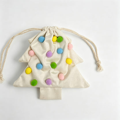 Pom Pom Tree Drawstring Pouch