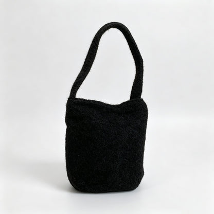 Fuzzy Fleece Handle Bag