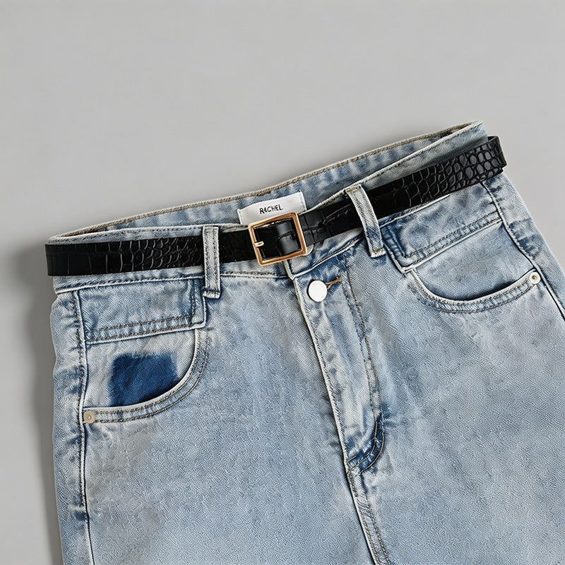 Pin Buckle Hollow-Out PU Leath - Shopdayla Wholesale - #2386