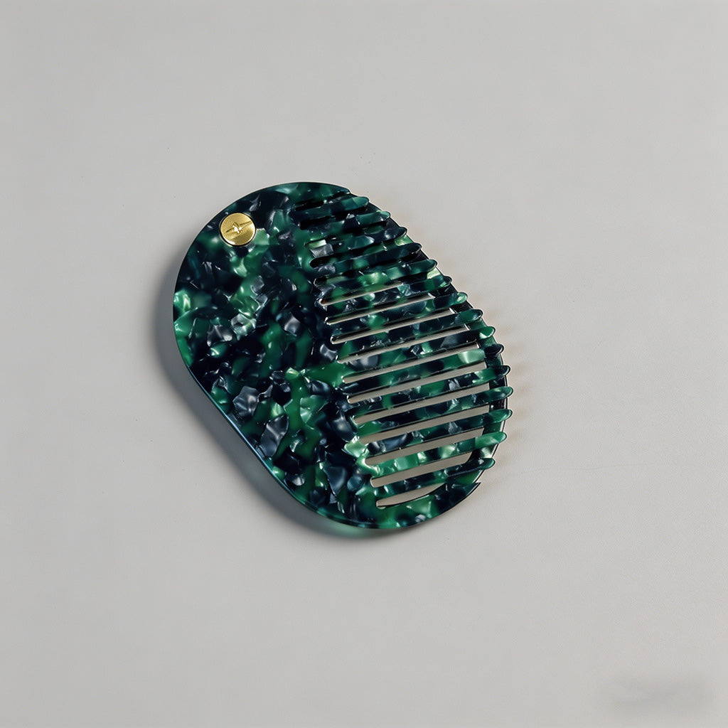 Acetate Oval Hair Comb - Shopdayla Wholesale - #2866