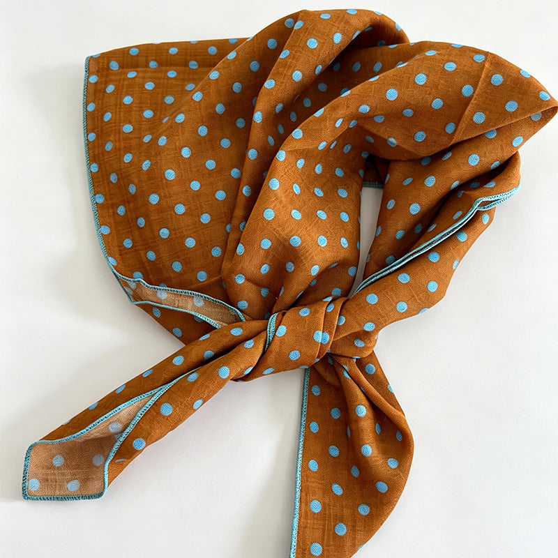 Polka Dots Print Square Neck Scarf