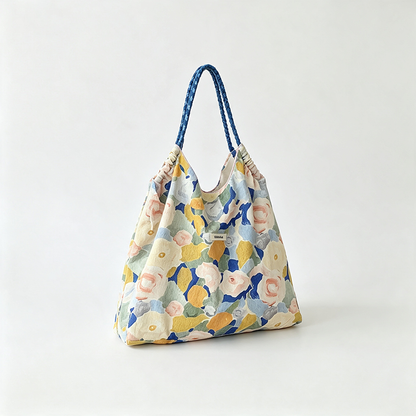 Floral Print Reusable Tote Bag