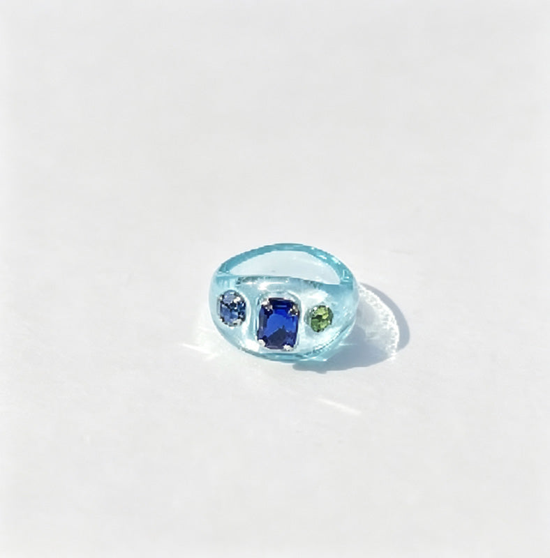 Geometric Rhinestone Ring