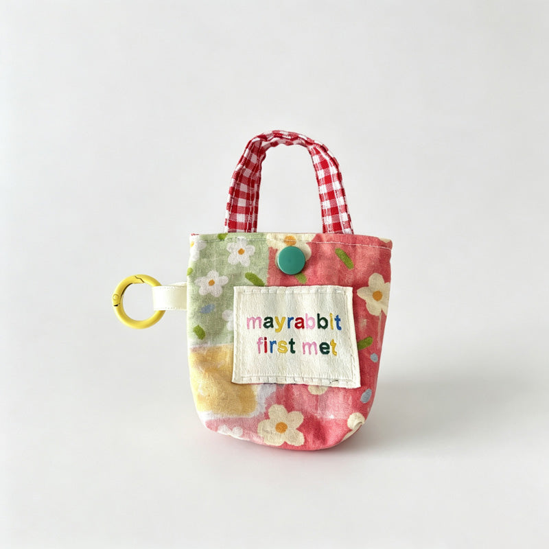 Floral Mini Tote Key Pouch