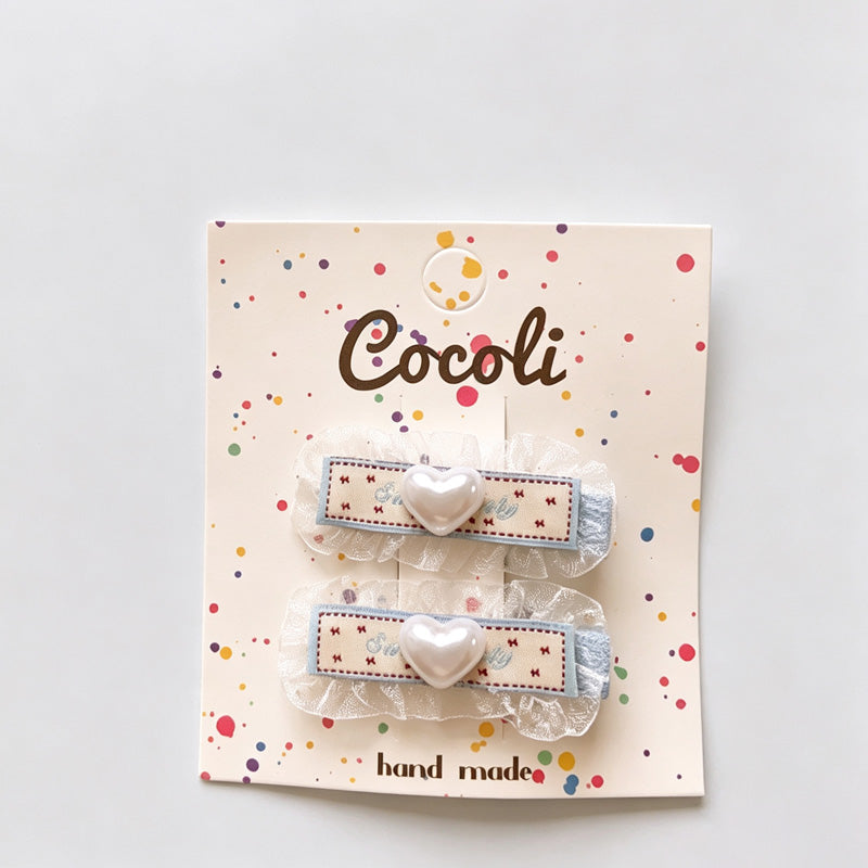 Lace Grid Print BB Hair Clips