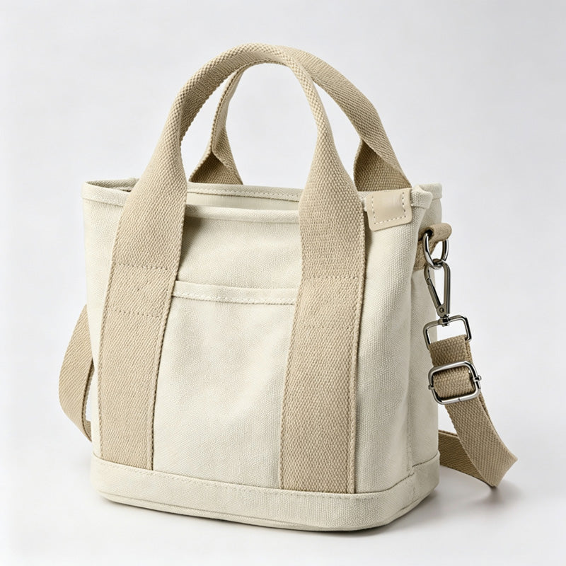 Large Canvas Crossbody Tote Bag