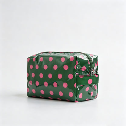 Polka Dots PVC Zipper Cosmetic Pouch